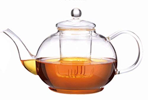 The Coffee and Tea Company Tetera de Cristal Jarra 2200 ML Capacidad – Grande, Bonita, Modern, Ligero Vidrio borosilicatado