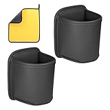Auto Getränkehalter für Tür, Leder Auto Wasserglashalter, 2 Stück Leder Klemmbarer Becherhalter für Tür Rücksitz,für Kaffeebecher, Dosen, Wasserflaschen.