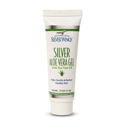 Natural Path Silver Wings 200ppm Silver with Aloe Vera Gel and Tea Tree Oil - Soothing Skin Care -...