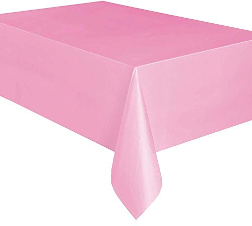 Unique Party - Mantel de Plástico - 2,74 m x 1,37 m - Color Rosa Claro (50362)