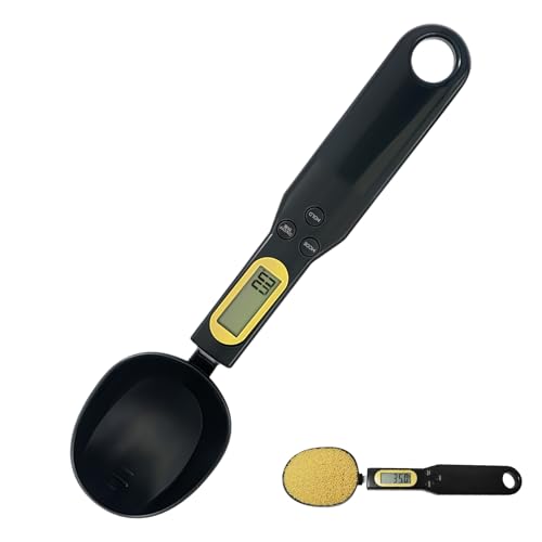 OIHCAZ Digital Measuring Spoon, Electronic Weighing Spoon Scale 500g/0.1g with LCD Display, High Precision Mini Scales for Kitchen Cooking Baking Seasoning and Pet/Dog/Cat Food