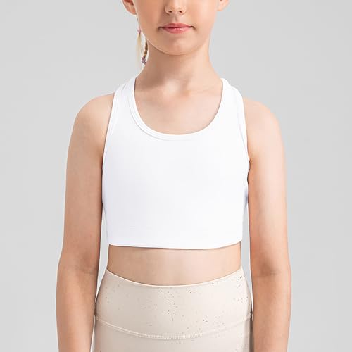 Colete de ioga para meninas com enchimento no peito justo em forma de I respirável camiseta de manga