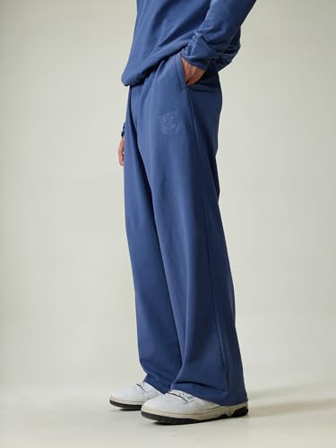 Image of CAVA Wide Leg Joggers for Men | High Waist Lounge Pants, Soft Cotton Terry, Relaxed Fit Sweatpants with Pockets