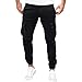 Men Classic Casual Overalls Trousers Fashion Comfy Work Long Pants Fall Elastic Straight Business Pants A Black