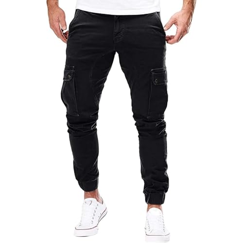 Men Classic Casual Overalls Trousers Fashion Comfy Work Long Pants Fall Elastic Straight Business Pants3