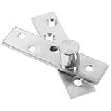 Luxshiny 2pcs 360 Degree Stainless Steel Pivot Concealed Door Hinges, Small Eccentric Rotation Center Axles for Cabinet and Shed Doors, Heavy Duty Industrial Hardware