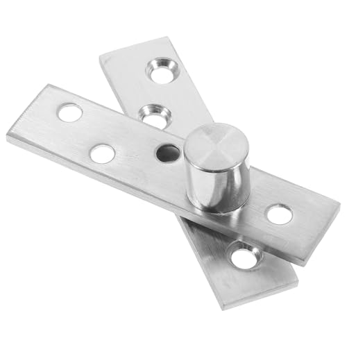 Luxshiny 2pcs 360 Degree Stainless Steel Pivot Concealed Door Hinges, Small Eccentric Rotation Center Axles for Cabinet and Shed Doors, Heavy Duty Industrial Hardware