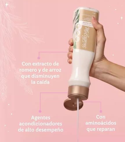 Miniatura 3 de Acondicionador Milagro Herbal Cuidado del Cabello Crecimiento del Cabello Para cabellos Milagros Crecimiento y fuerza capilar romero 15.2 fl oz