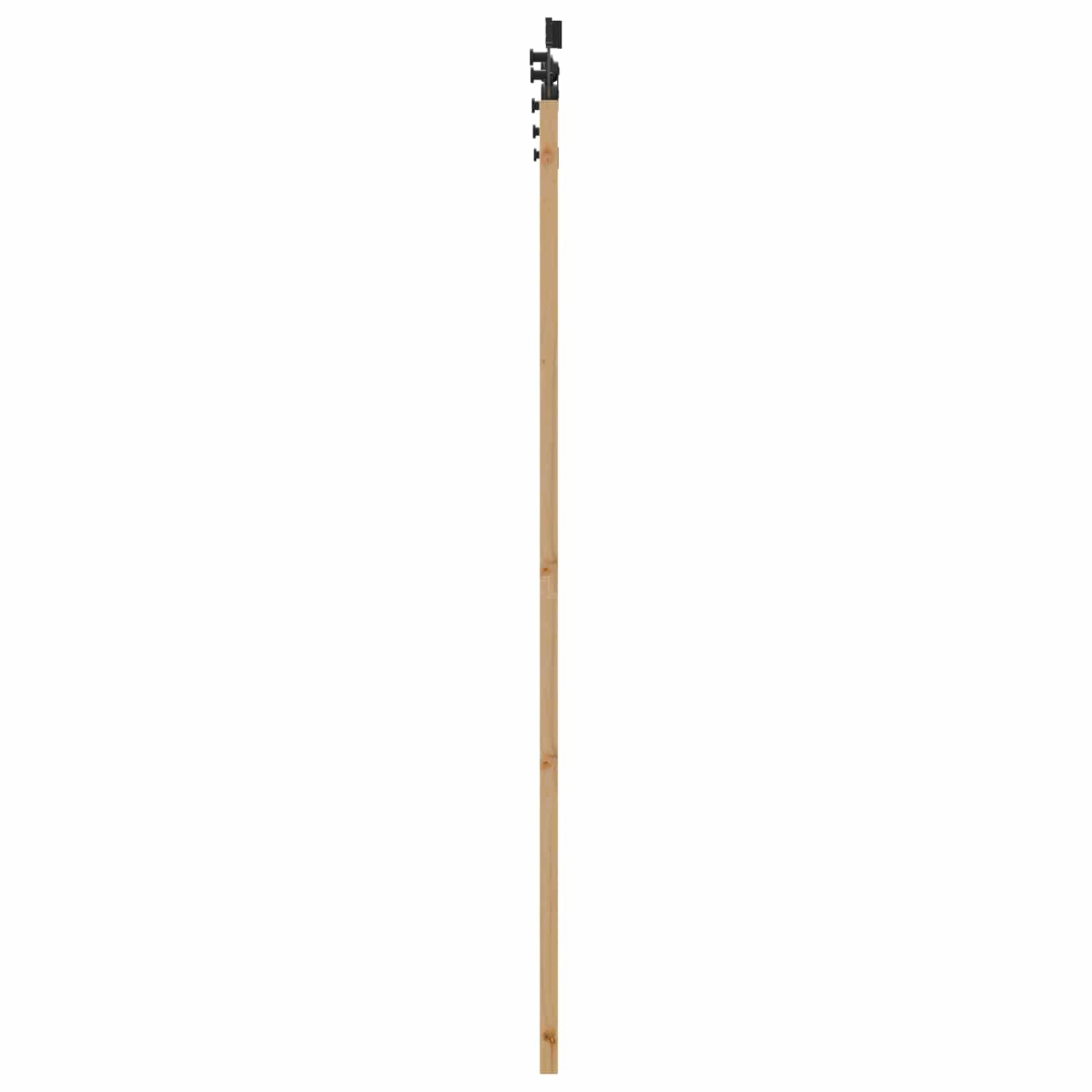 Drzwi przesuwne ORKDAL naturalne 86 x 198,5 cm lite drewno sosnowe z malowaną proszkowo stalową szyną i cichym systemem ślizgowym do pomieszczeń oszczędzających miejsce i łatwy montaż