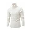 Zachte trui voor heren Heren Turtleneck Sweater Herfst Winter Heren Rollneck Warm Gebreide Sweater Houd Warme Mannen Jumper Gebreide truien (Color : Light, Size : (75-85KG))