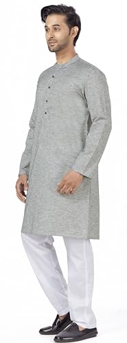 Image of Studio Shringaar Men's Cotton Relaxed Fit Straight Kurta