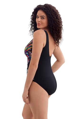 Women's Plus Swimwear Coolangata Wrap Sash Tank One Piece Swimsuit, Multi, 182