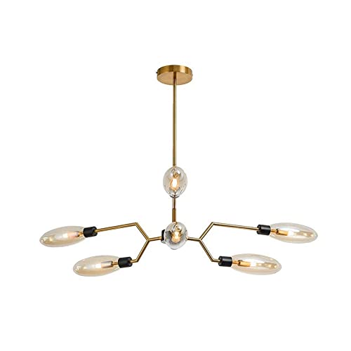 Plafonnier vintage industriel fer lampe de plafond salon cuisine ambre