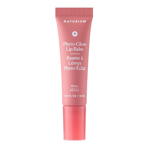 Naturium Phyto-Glow Lip Balm Hydrating Lip Care with a Glossy Finish 0.34 oz Petal
