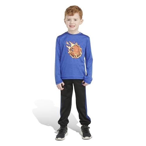adidas Boys 2-piece Long Sleeve Poly Mélange Tee and Joggers Set3