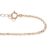 18金ブレスレット レディース k18 ブレスレット ピンクゴールド 18金 18k スクリュー 1.6mm 13cm + 2cm