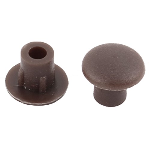 Sourcingmap Plastic Furniture Table Chair Pipe End Hole Drilling Cover Plugs Insert 5mm 50pcs Brown - Image 2