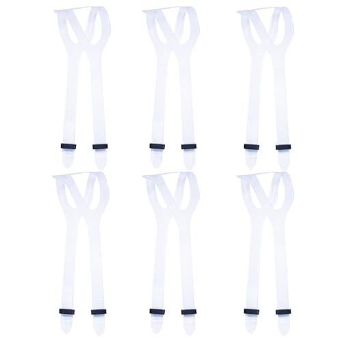6PCS Universal Silicone Mask Strap Clear Scuba Mask Strap Replacement for Scuba Diving Snorkeling Mask Swimming Goggle Snorkel Mask Straps Diving Glasses Straps