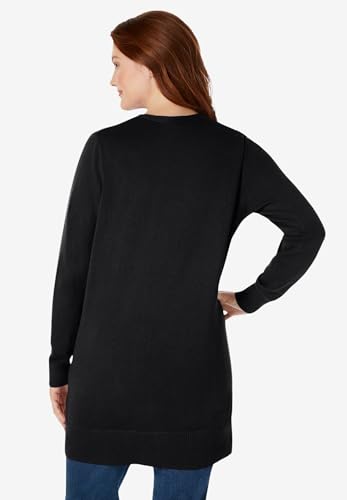 Woman Within Plus Size Perfect Longer-Length Cotton Cardigan2