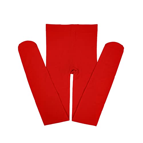 Solid Color Pantyhose for Toddler Kids Girls Stretchy Tights Ballet Dance Pantyhose Nylon Stockings (RD2, 4-6 Years)