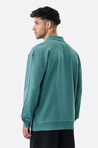 Image of SNITCH Men's Sweatshirt | Regular Fit Crew Neck Full Sleeve Pullover | Minimalist Solid Pattern Breathable 100% Cotton Fabric for Casual Wear & Loungewear