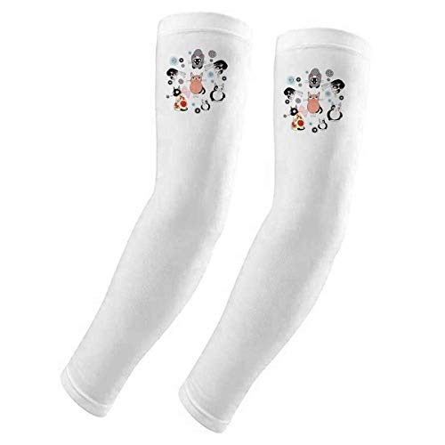 Mangas para brazo contra quemaduras solares guante UV de gato