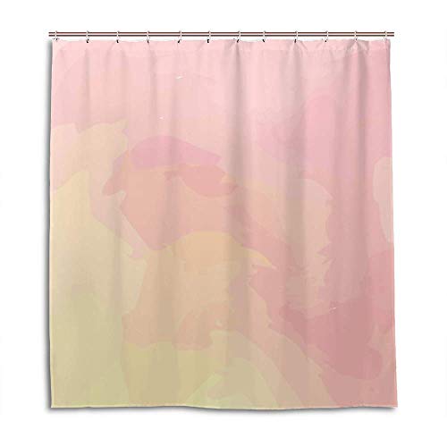 Rideau de douche rose anti-éclaboussures en polyester résistant et sain