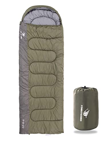 Sleeping Bag for Adults & Kids, Waterproof Lightweight Backpacking Sleeping Bags, Envelope Hooded 3 Season for Camping Hiking Outdoor Travel