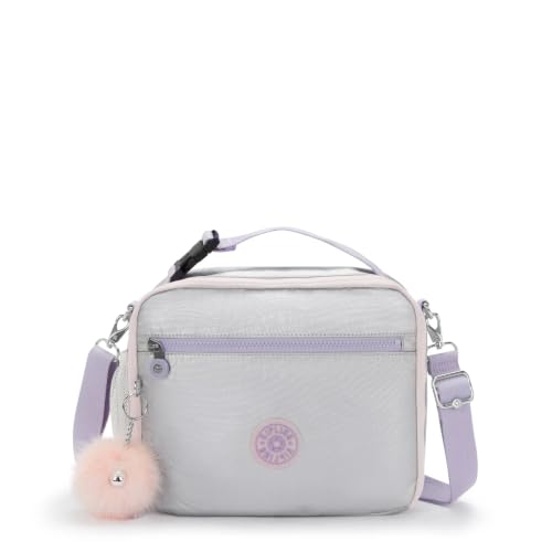 Image of Kipling Ermy Metallic Lunch Bag Silver Glow Met