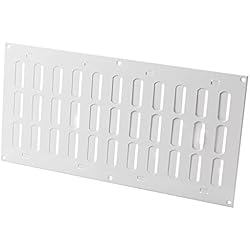 Ventilador Persiana 400x200mm Metalica Rejilla de Ventilación con Persiana - Blanco