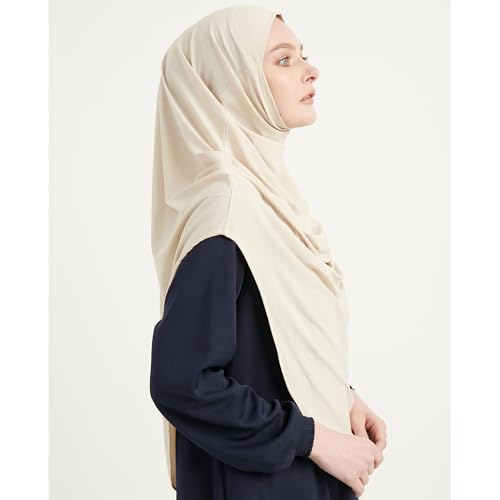 Modefa Turkish Islamic Practical Easy Simple Instant Ready Long One Piece Amira Hijab Scarf3