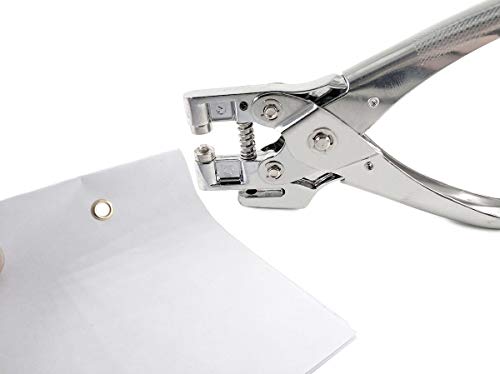 DEVILMAYCARE Metal Eyelet Setter Hole Puncher for Paper, Hard Card, Heavy Duty Single Hole Punch Capacity 1/5 inch Hole for Office, Home & School Use