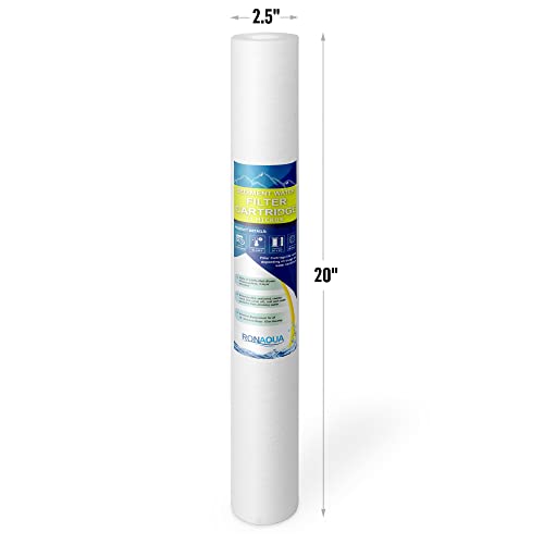 Ronaqua S10-20X25 10 Micron 20-Inch X 2.5-Inch Sediment Filter Cartridges, 25-Pack #TOP1