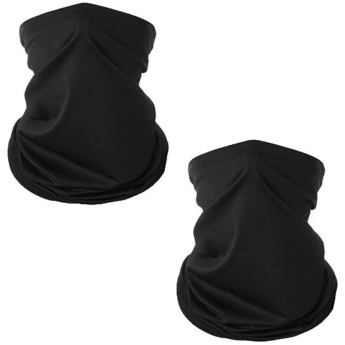 HXC Multifunctional Headwear 2 Pack Face Coverings Bandana Elastic Neck Gaiters Snood UV Resistence for Men &Women Elastic Windproof Face Mask for Sports