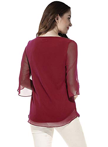 Image of PLADO Women's and Girls Georgette Top Maroon