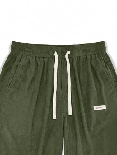 Image of ZAFUL Men's Corduroy Straight Leg Loose Fit Casual Pants