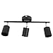 LED Track Light Kit 3 Heads 15.9in Arm 90 Degrees Rotatable Matte Black 3 Light Track Lighting Kit Track Lighting Fixtures for GU10 Bulb 85‑265V