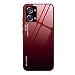 Produktbild MAOGE Schutzhülle für OnePlus Nord 2T 5G, ultradünn, Silikon, TPU, weich, Bumper Schutzhülle, modisch, Farbverlauf, Hartglas, stoßfest, Elegantes Rot