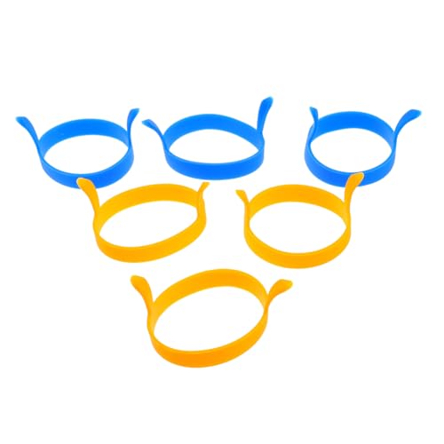 COLLBATH Silicone Egg Molds Round Pancake Molds Non Stick Omelette Maker Vibrant Colors for Fun Cooking