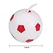 Fdit 6Pcs Cute Soccer Ball Football Cake Candles Decorations Supplies Tool for Kids Toy Gift Decorations for Home Black/Red (Sent in Random)