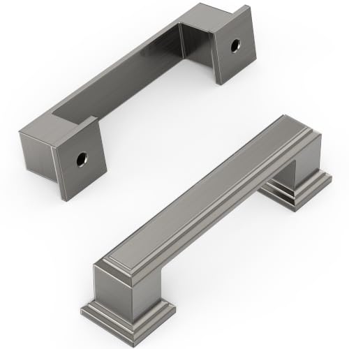 Amerdeco 10 Pack Brushed Black Nickel Cabinet Pulls 3"