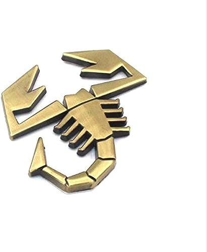 Image of VRT 3D Chrome Emblem Automotive Car, Bike Badges Logo Self Adhesive Sticker (Scorpion, Bronze)
