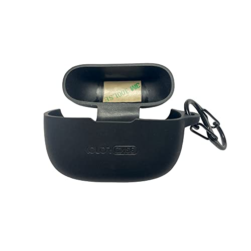 Image of Pouch for JBL Wave 200 TWS True Wireless Earbuds Protective Soft Silicone Case Cover with Hook (Cover Only) (Black)