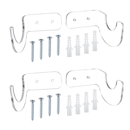 PATIKIL 2.4x3x2 Light Saber Stand Wall Mount, 2 Pairs Acrylic Light Sword Display Holder Wall Bracket Baseball Bats Rack for Home Light Saber Sword, Clear