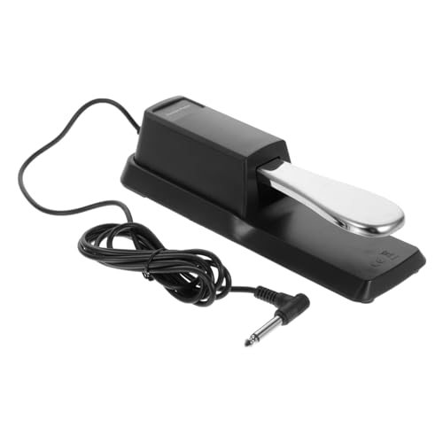 HEMOTON Piano Damper Pedal Sustain Pedal for Keyboards Alloy Construction Expressive Half-pedal Silver
