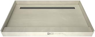 Tile Redi USA T4872B-SCTTBVZ Redi Trench Shower Pan, 72" W x 48" D, Tileable Grate