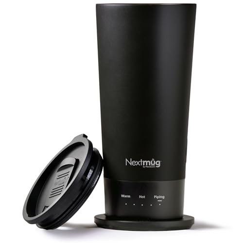 Nextmug Go self-heating travel mug in black