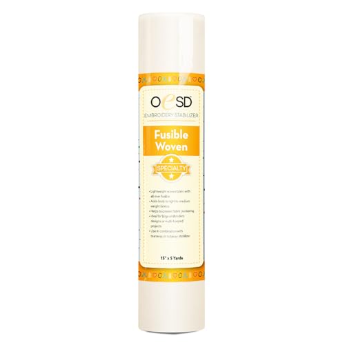 OESD Fusible Woven Cut Away White Fabric Interfacing 15