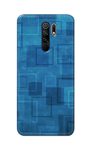 Image of Printed Hard Back Cover Case for Mi Redmi 9 Prime Back Cover (Plain Azure Blue) -702