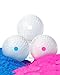THIODOON 3 Pack Gender Reveal Exploding Golf Balls Prank Golf Balls Funny Joke for Golfers Best Gift for Expecting Parents 3 Piece Set（Blue Pink White）